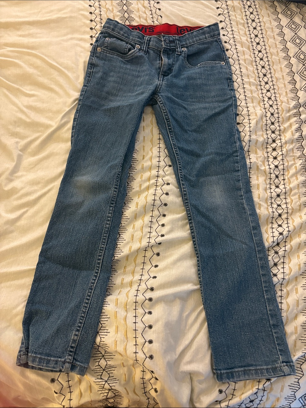 Levi's Boys Medium Blue Straight-Leg Jeans